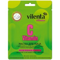 Маска для лица VILENTA Vitamin с витамином С и экстрактами малины, черной смородины и черники, 28г, Китай, 28 мл