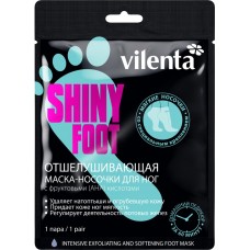 Маска-носочки для ног VILENTA Shiny Foot отшелушивающая с фруктовыми (АНА) кислотами, 35г, Китай, 35 г