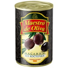 Купить Маслины MAESTRO DE OLIVA черные б/к ключ, Испания, 280 г в Ленте