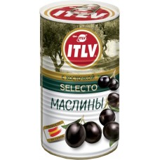 Маслины с косточкой ITLV Selecto черные, 350г, Испания, 350 г