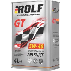 Купить Масло моторное ROLF GT SAE 5W-40 API SN/CF, синтетическое, 4л, Германия, 4 л в Ленте
