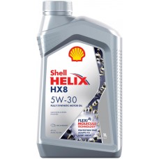 Масло моторное SHELL Helix HX8 5W-30 синтетическое, 1л, Россия, 1 л