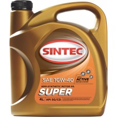 Масло моторное SINTEC Супер SAE 10W-40 API SG/CD, полусинтетическое, 4л, Россия, 4 л