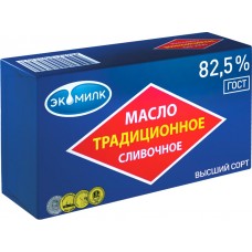 Купить Масло сладкосливочное ЭКОМИЛК Традиционное несоленое 82,5%, без змж, 450г, Россия, 450 г в Ленте