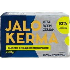 Масло сладкосливочное JALO KERMA 82%, без змж, 200г, Россия, 200 г