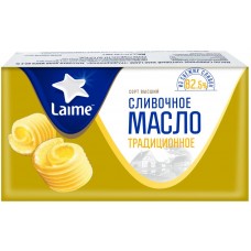 Купить Масло сладкосливочное LAIME Традиционное 82,5%, без змж, 380г, Россия, 380 г в Ленте