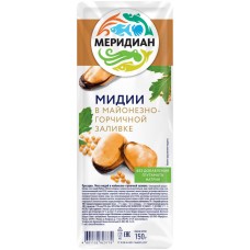 Мидии МЕРИДИАН в майонезно-горчичной заливке, 150г, Россия, 150 г