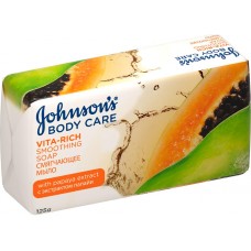 Купить Мыло JOHNSON'S Body Care Vita-Rich Смягчающее с экстрактом папайи, 125г, ОАЭ, 125 г в Ленте