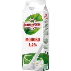 Купить Молоко ДМИТРОГОРСКИЙ ПРОДУКТ паст. питьевое 3,2% т/п без змж, Россия, 950 мл в Ленте