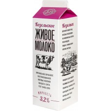 Молоко КОЗЕЛЬСКОЕ МОЛОКО паст. питьевое 3,2% п/п без змж, Россия, 950 г