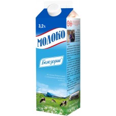 Купить Молоко пастеризованное БЕЛОЗОРИЕ 3,2%, без змж, 1000г, Россия, 1000 г в Ленте