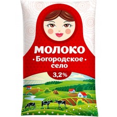 Молоко пастеризованное БОГОРОДСКОЕ СЕЛО 3,2%, без змж, 900г, Россия, 900 г