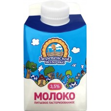 Молоко пастеризованное ДЕРЕВЕНСКОЕ МОЛОЧКО 3,5% ГОСТ, без змж, 230г, Россия, 230 г