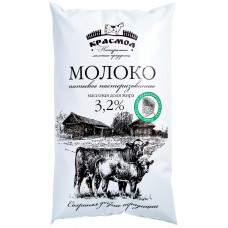 Молоко пастеризованное КРАСМОЛ 3,2% ГОСТ, без змж, 900мл, Россия, 900 мл