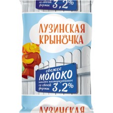 Молоко пастеризованное ЛУЗИНСКАЯ КРЫНОЧКА 3,2% ГОСТ, без змж, 900мл, Россия, 900 мл