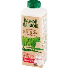 Молоко пастеризованное РЕЗНОЙ ПАЛИСАД отборное цельное 3,4–4%, без змж, 730мл, Россия, 730 мл