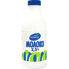 Молоко пастеризованное ЗЕЛЕНЫЙ ЛУГ Российское 2,5% ГОСТ, без змж, 750г, Россия, 750 г