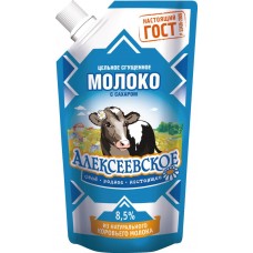 Купить Молоко сгущенное АЛЕКСЕЕВСКОЕ ГОСТ сашет без змж, Россия, 270 г в Ленте