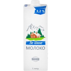 Молоко стерилизованное ЛЕШАЛЕ 3,2%, без змж, 1000мл, Беларусь, 1000 мл