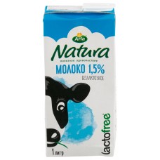 Купить Молоко ультрапастеризованное ARLA NATURA безлактозное 1,5%, без змж, 1000мл, Дания, 1000 мл в Ленте