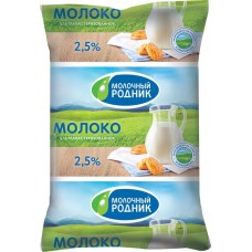Купить Молоко ультрапастеризованное МОЛОЧНЫЙ РОДНИК 2,5%, без змж, 900мл, Россия, 900 мл в Ленте
