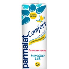Молоко ультрапастеризованное PARMALAT Comfort UHT безлактозное 1,8%, без змж, 1000мл, Россия, 1000 мл