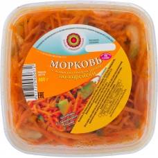 Морковь по-корейски ФДС с малосольным огурцом, 400г, Россия, 400 г