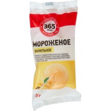 Мороженое 365 ДНЕЙ ванильное в ваф/стак с змж, Россия, 70 г