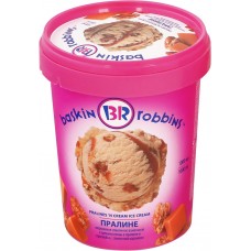 Мороженое BASKIN ROBBINS Пралине, сливочное ванильное с орехами пекан в пралине и прослойкой сливочной карамели, без змж, 1000мл, Россия, 1000 мл