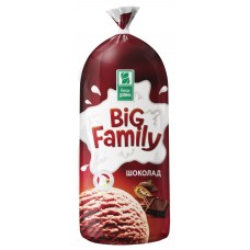 Мороженое БЕЛАЯ ДОЛИНА Big Family шоколадное, с змж, пакет, 600г, Россия, 600 г