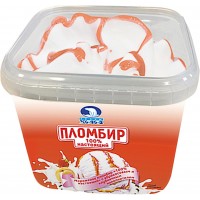 Мороженое ЧЕЛНЫ ХОЛОД 100% настоящий пломбир с абрикосовым и клубничным джемом, без змж, ведро, 500г, Россия, 500 г