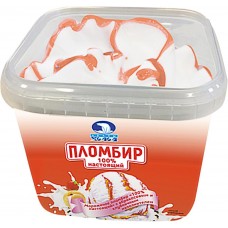 Купить Мороженое ЧЕЛНЫ ХОЛОД 100% настоящий пломбир с абрикосовым и клубничным джемом, без змж, ведро, 500г, Россия, 500 г в Ленте