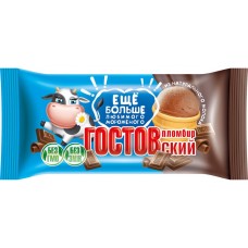 Мороженое ГОСТОВСКИЙ Пломбир шоколадный, без змж, вафельный стаканчик, 90г, Россия, 90 г