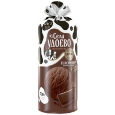 Мороженое ИЗ СЕЛА УДОЕВО Пломбир шоколадный, без змж, 700г, Россия, 700 г