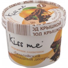 Мороженое KISS ME Бельгийский шоколадный десерт, без змж, бумажный стаканчик, 125г, Россия, 125 г