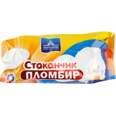 Мороженое КУБАРУС-МОЛОКО Пломбир, вафельный стаканчик, 80г, Россия, 80 г