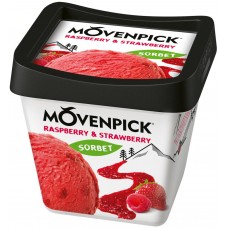 Купить Мороженое MOVENPICK Sorbet малина, клубника, без змж, 500мл, Швейцария, 500 мл в Ленте