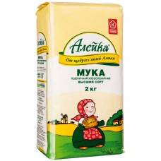 Купить Мука пшеничная АЛЕЙКА хлебопекарная высший сорт, 2кг, Россия, 2 кг в Ленте