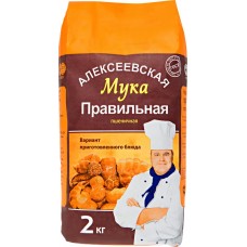 Мука пшеничная АЛЕКСЕЕВСКАЯ общего назначения, 2кг, Россия, 2 кг