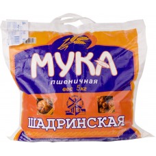 Купить Мука пшеничная ШАДРИНСКАЯ хлебопекарная высший сорт, 5кг, Россия, 5 кг в Ленте