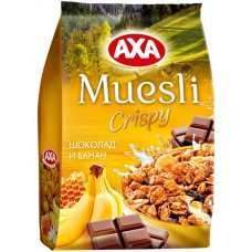 Мюсли AXA Медовые с бананом и шоколадом, Украина, 300 г