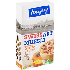Купить Мюсли EVERYDAY Swiss art muesli с фруктами, Россия, 300 г в Ленте