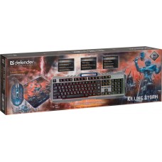 Набор игровой DEFENDER Killing Storm MKP-013L мышь, клавиатура, коврик, Китай