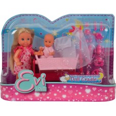 Купить Набор игрушек SIMBA Кукла Еви 12см+пупс 7,5см в колыбели 5736242, Китай в Ленте