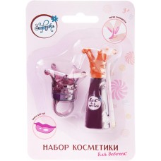 Набор косметики для девочек ЗЕФИРКА Сказочная серия, лак для ногтей + блеск для губ Арт. K-0003, Китай