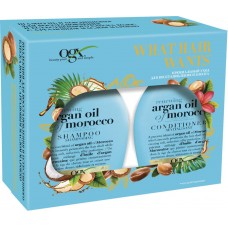 Купить Набор OGX Argan Oil&Marocco с аргановым маслом Марокко Шампунь, 385мл + Кондиционер, 385мл, Россия в Ленте
