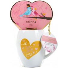 Купить Набор подарочный HEART HOT chocolate mug set с какао-напитком и кружкой, Китай, 56 г в Ленте