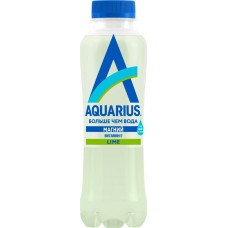 Напиток безалкогольный AQUARIUS со вкусом Лайма обогащенный магнием и витамином Е негаз. ПЭТ, Россия, 0.4 L