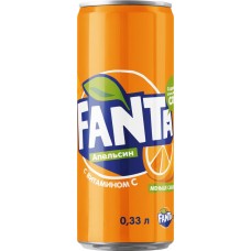 Напиток безалкогольный FANTA Фанта Апельсин сильногаз. ж/б, Россия, 0.33 L