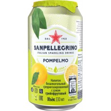 Напиток безалкогольный SANPELLEGRINO сильногаз. Грейпфрут ж/б, Италия, 0.33 L